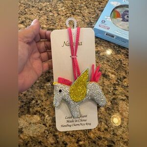 Winged Horse Bag Charm Rhinestones New